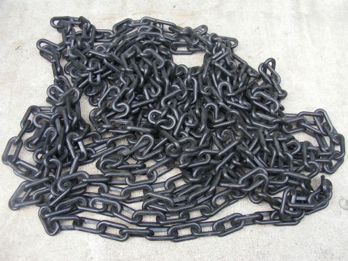 plastic chain rope link fence 42 feet  &amp; 7 extra feet OF 2&#034; PLASTIC BLACK  LINKS