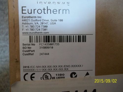 NIB  EUROTHERM 2416 TEMPERATURE CONTROLLER /CC/VH/XX/XX/XX/XX/ENG/XXXXX/XXXXX//