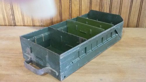 Industrial Metal Parts Storage Organizer Drawer Bin Green Rustic Decor (D)