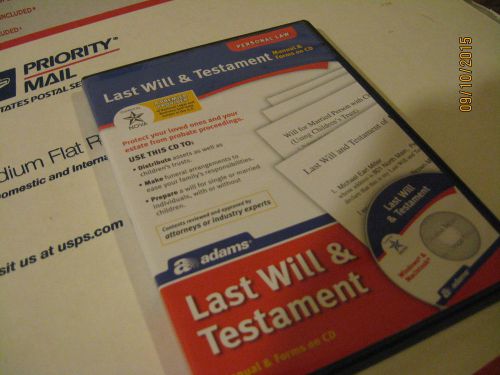 Adams Last Will &amp; Testament CD