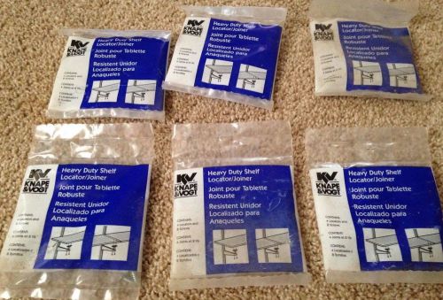 Lot of Six (6) Knape &amp; Vogt Heavy Duty Shelf Locator/Joiner -- FREE SHIPPING!!!