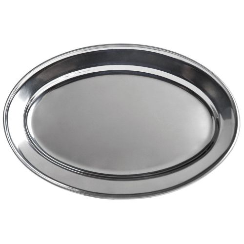 11 3/4&#034; x 8 1/2&#034; Oval Stainless Steel Platter