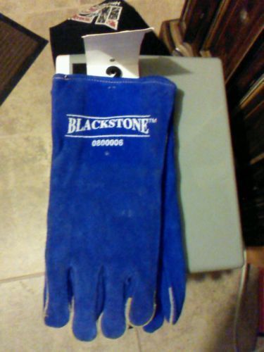 Blue Stick Welding Gloves Premium Leather