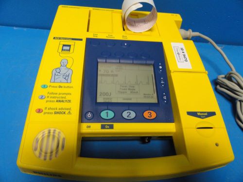 PHILIPS M3500B HEARTSTART XLT AED / MONITOR W/ EKG CABLE &amp; BATTERY