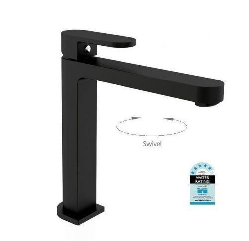 MATT BLACK ECCO Oval Swivel Kitchen Laundry Basin Sink Flick Mixer Tap Faucet