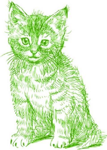 30 Custom Green Abstract Kitten Personalized Address Labels