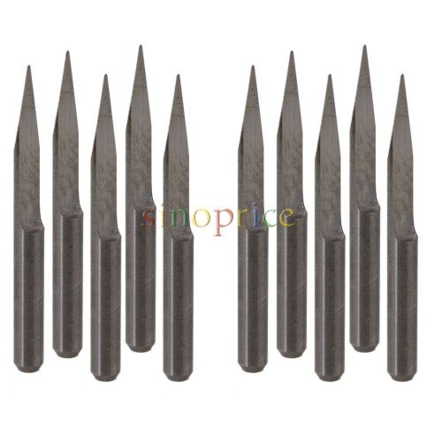 10pcs 1/8&#034; shank 0.4mm carbide engraving bits router cnc sculpture carving tool for sale