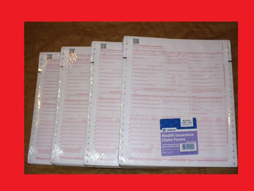 400-Set Adams CMS-1500 Health Insurance Claim Forms 2-Part Continuous 9.5 x 11&#034;