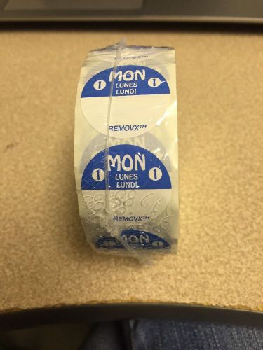 Blue Monday Day Dot Stickers Restaurant Food Service Label