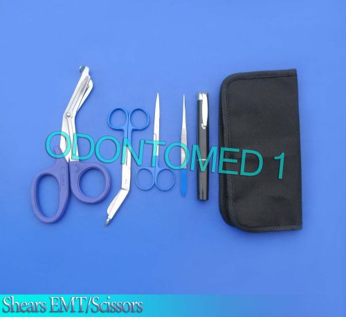 Shears EMT/Scissors Blue Combo Pack W/holster New