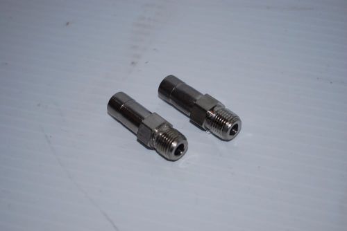 Lot of 2: Swagelok Tube Fitting SS-6-TA-1-2 Adapter 3/8&#034; Tube OD x 1/8&#034; MNPT