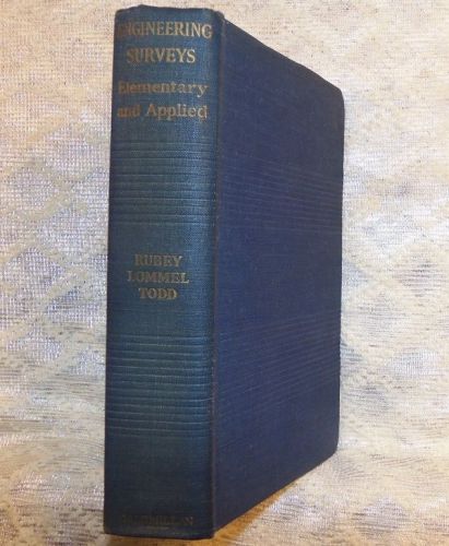 1946 engineering surveys elementary &amp; applied instruments methods civil eng for sale