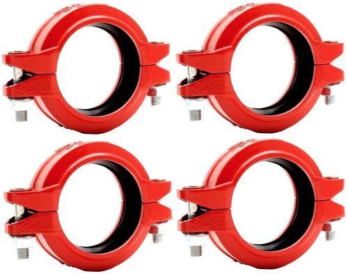 &#034;grinnell&#034; 705 flexible fire sprinkler painted grooved couplings (3&#034;) 4-pack for sale