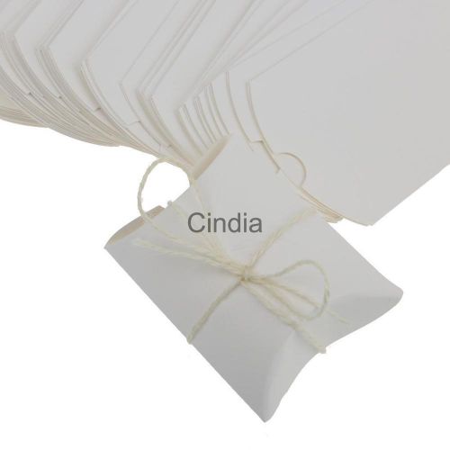 50 white pillow wedding favour boxes christmas christening sweet boxes for sale