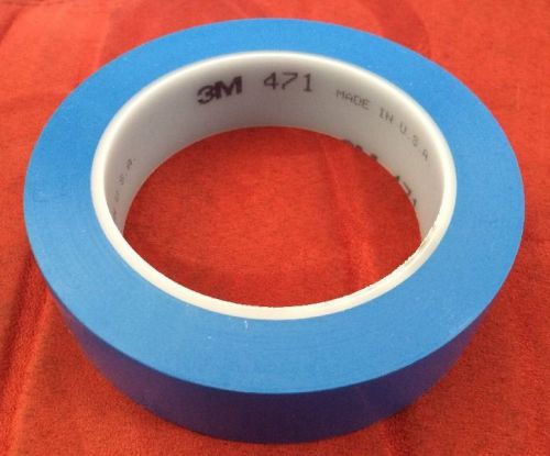 3M 471 Blue Vinyl Tape 1&#034; x 36 Yards x 5.2 Mil Thick