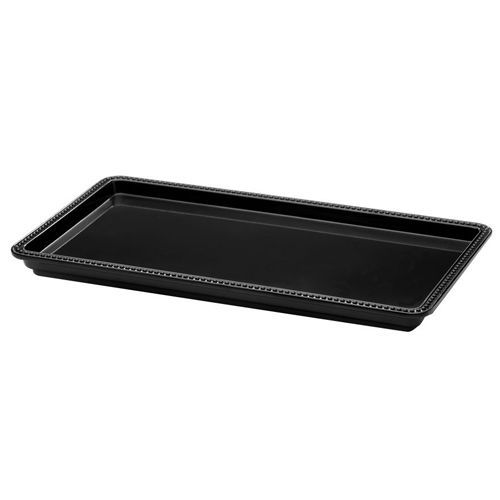 Elite Global M1561 Venetian Black 15&#034; x 6&#034; x 1&#034; Rectangular Melamine Tray