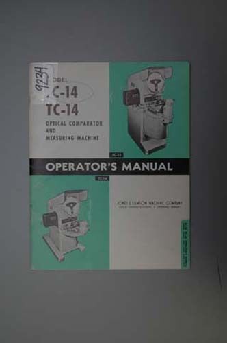 J&amp;L Operator Manual FC-14, TC-14 Optic Compar &amp; Measure (COPY)
