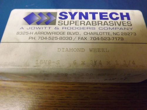 SYNTECH ABRASIVES DIAMOND GRINDING WHEEL 6 x 3/4 x 1 1/4