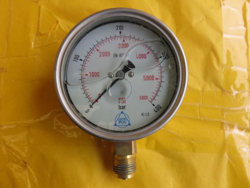 NEW Pressure Gauge 0-400 BAR Ranger D8 BSD NIB