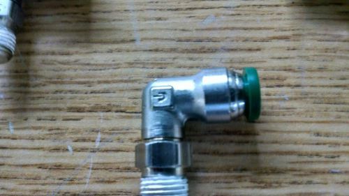 Parker metal swivel elbow mnpt push loc connection 1ajn7 for sale