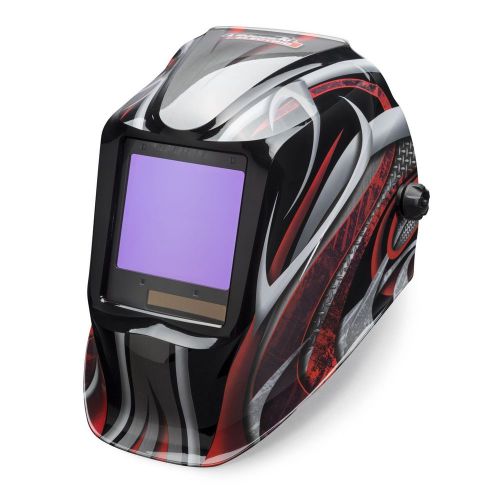 Lincoln viking 3350 series twisted metal auto darkening welding helmet (k3248-3) for sale