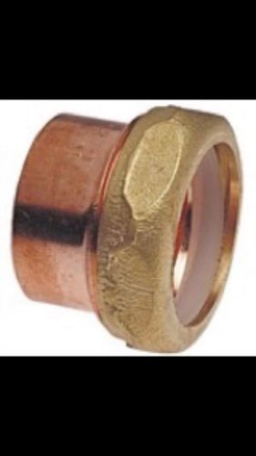 10 pack. nibco 90127 11/2x11/2 adapter, wrot copper, ftg x sj, 1-1/2 in for sale