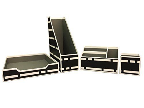 Office Executive Desk Organizer Accessories Organizer Set of 4 - File Tray, Pen