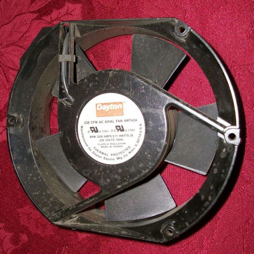 Dayton round ac axial fan, ball bearing,  230vac, 239cfm for sale