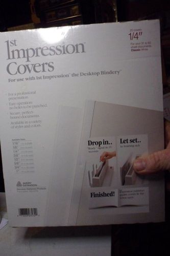 Avery Dennison 1st Impression Desktop 1/4&#034; Covers Classic White