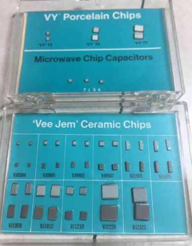 Vintage 1971 VITRAMON Porcelain, Microwave &amp; &#034;VJ&#034; Ceramic Capacitor Kit