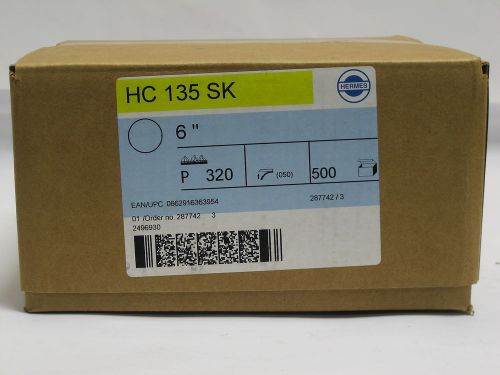 Hermes 6” Coated Abrasive Discs 320 Grit (HC135SK) Pack of 500