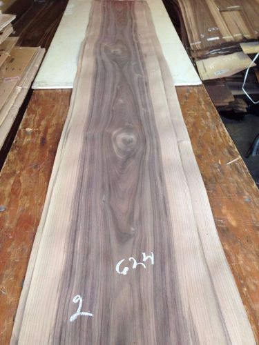 Wood Walnut Veneer 112X15,16  total  2  pcs RAW VENEER N624..