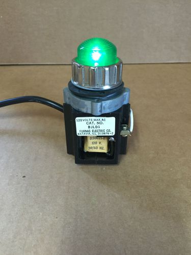 Original FURNAS Green Indicating Light BJLD1, Vintage Retro Steam Punk 1950&#039;s!