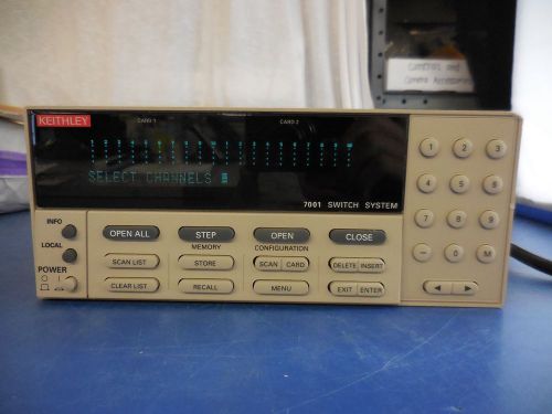 Keithley 7001 Switch System With 7011-C Quad 1X10 Multiplexer Cards