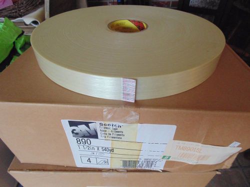 3m scotch heavy duty filament tape - 890 - 1-1/2 inch x 540 yd roll for sale