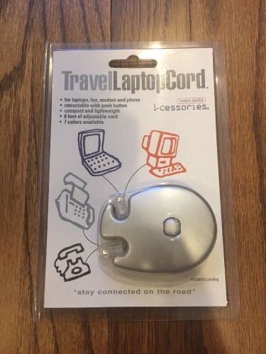 RETRACTABLE TRAVEL LAPTOP CORD I-CESSORIES FAX MODEM telephones,New!