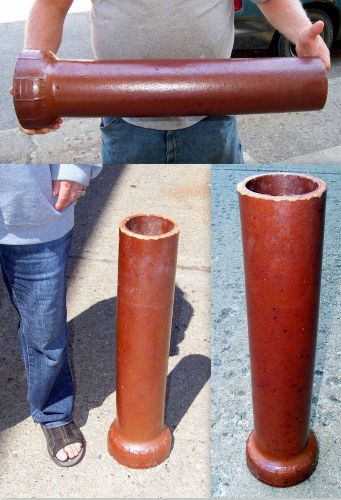 Vintage fired clay sanitray water sewer 5&#034;od 26&#034; long pipe uhrichsville ohio for sale