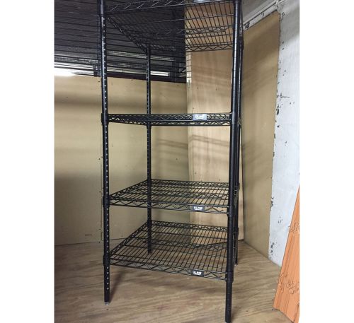 ULINE Heavy Duty Black Wire Shelving 24 X 24 X 54&#034;