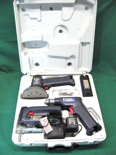 Wen 7.2 Volt Cordless 3/8&#034; drill, Jig saw, Sander, Charger,  Battery + Case