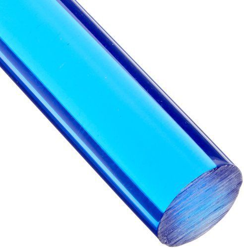 Acrylic Round Rod, Translucent Blue, 3/4&#034; Diameter, 1 Length
