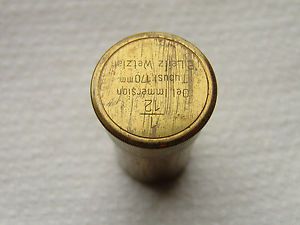 VINTAGE MICROSCOPE BRASS BOX for OBJECTIVE LENS E. LEITZ  N 1 12