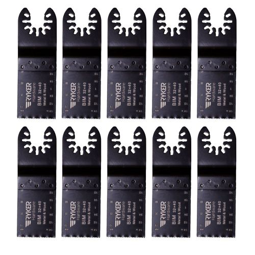 Ryker hardware 10 piece bi-metal oscillating multitool saw blade set | wood &amp;... for sale