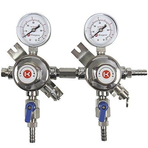 Kegco KC LH-54S-2 Pro Series Two Product Secondary Regulator, Chrome