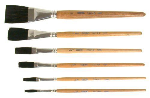 Osborn International 74044SP Ox Hair One Stroke Brush with Wood Handle, 3/4&#034;