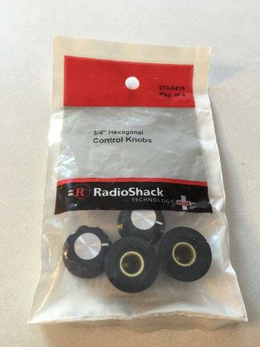 3/4&#034; Hexagonal Control Knobs #274-0415 by RadioShack New!!!