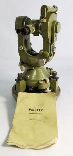 Wild Heerbrugg T2 Universal Theodolite Surveying Level Transit and Bullet Case