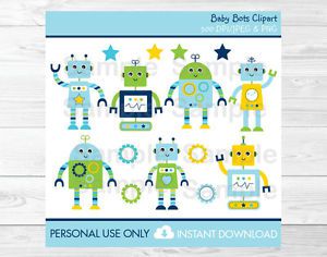 Robots Baby Bots Clipart