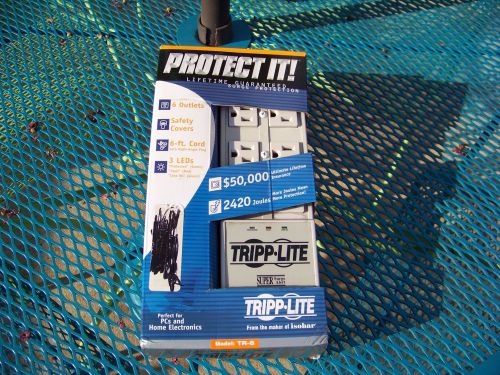Tripp lite tr-6 6 ft cord 6 outlets 2420 joules surge  suppressor for sale