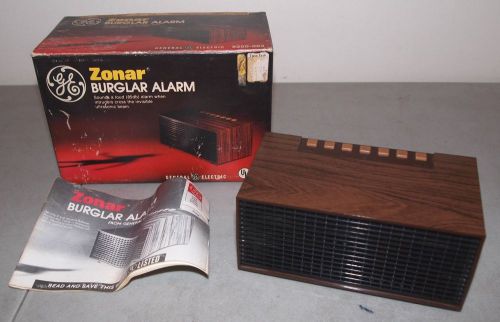 Vtg GE ZONAR Portable BURGLAR ALARM Motion Sensor ULTRASONIC BEAM