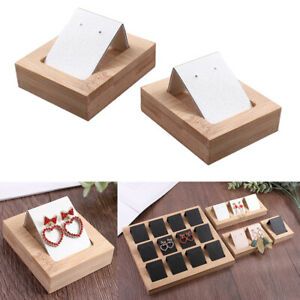 2 Pieces Paper Earring Card w/ Tray Showcases Jewelry Accessories Decoration
